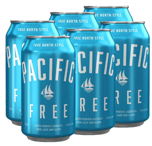PACIFIC FREE GLUTEN REMOVED LAGER 355ML 6PK CAN