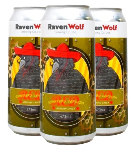 RAVENWOLF RED SOMBRERO MEXICAN LAGER 473ML 4PK CAN