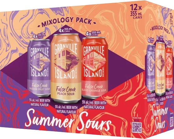 GRANVILLE ISLAND SOUR MIXOLOGY VARIETY 355ML 12PK CAN