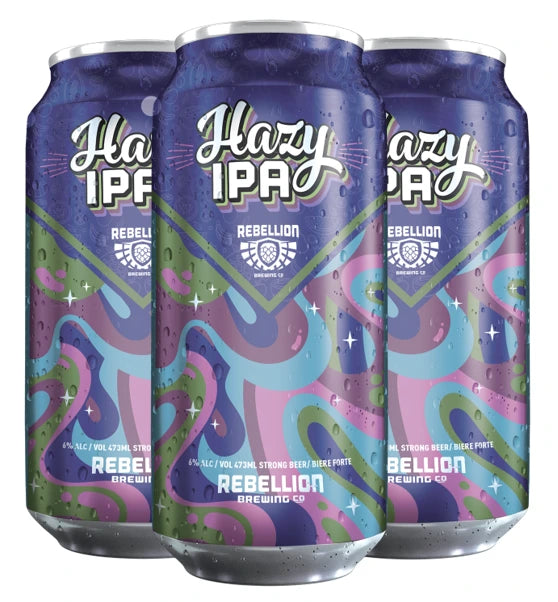 REBELLION HAZY IPA 473ML 4PK CAN