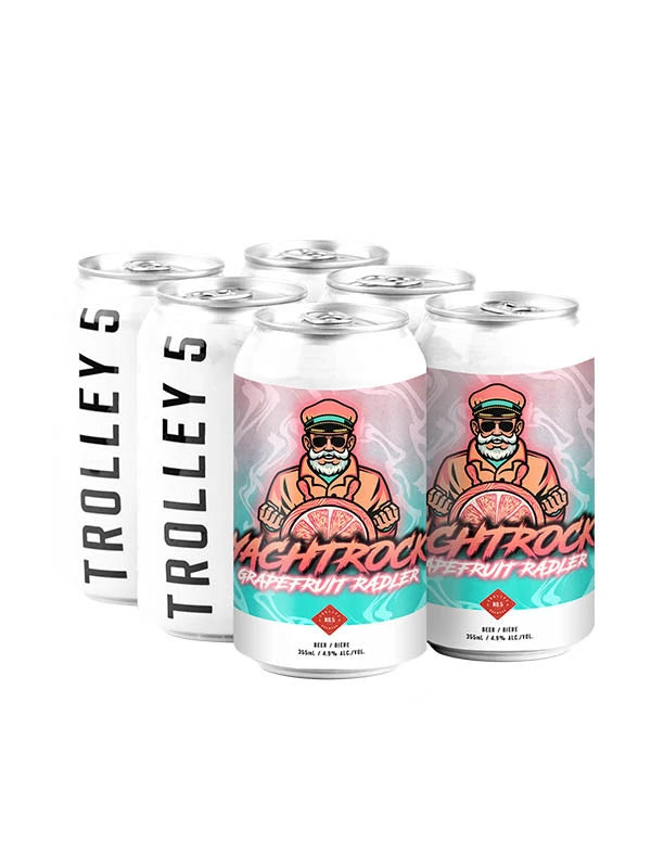 TROLLEY 5 YACHT ROCK GRAPEFRUIT RADLER 355ML 6PK CAN