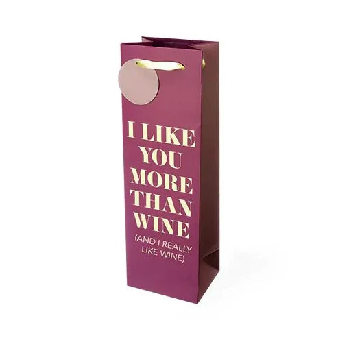 CAKEWALK I LIKE YOU MORE THAN I LIKE WINE GIFT BAG