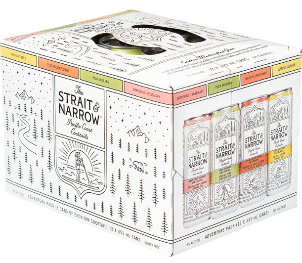 STRAIT & NARROW ADVENTURE GIN MIXED 355ML 12PK CAN
