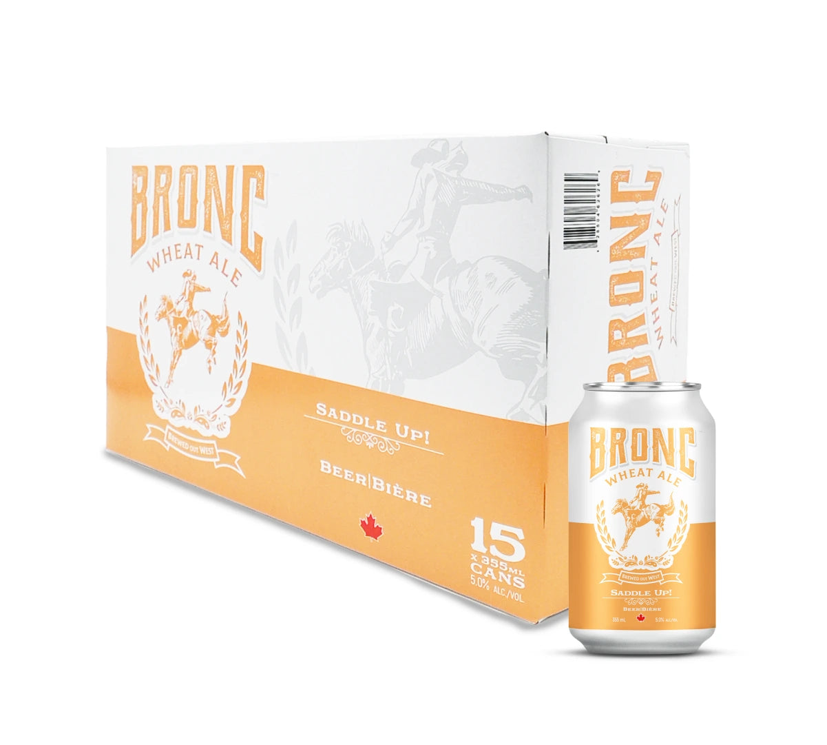 BRONC WHEAT ALE 355ML 15PK CAN