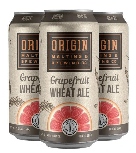 ORIGIN GRAPEFRUIT WHEAT ALE 473ML 4PK CAN