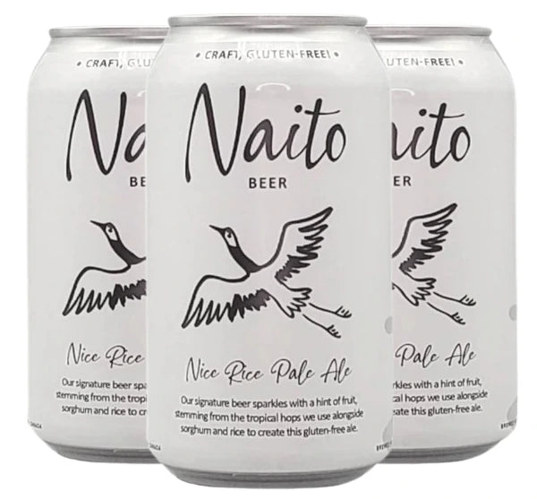 NAITO NICE RICE PALE ALE GLUTEN FREE 355ML 4PK CAN