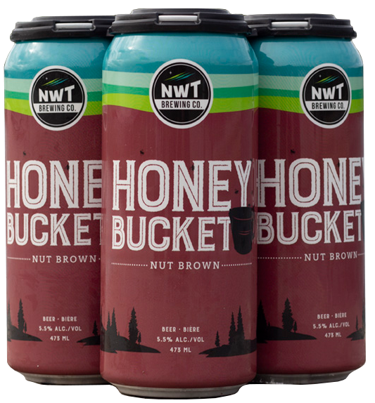 NWT HONEY BUCKET NUT BROWN ALE 473ML 4PK CAN