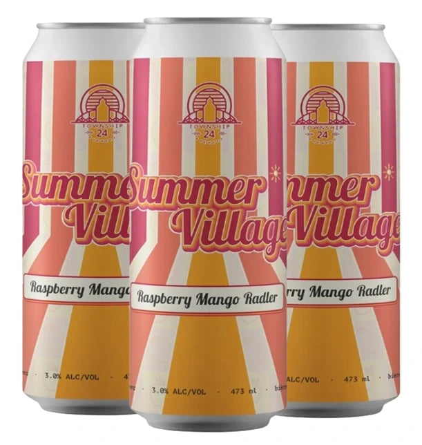 TOWNSHIP 24 SUMMER VILLAGE RASP MANGO RADLER 473ML 4PK CAN