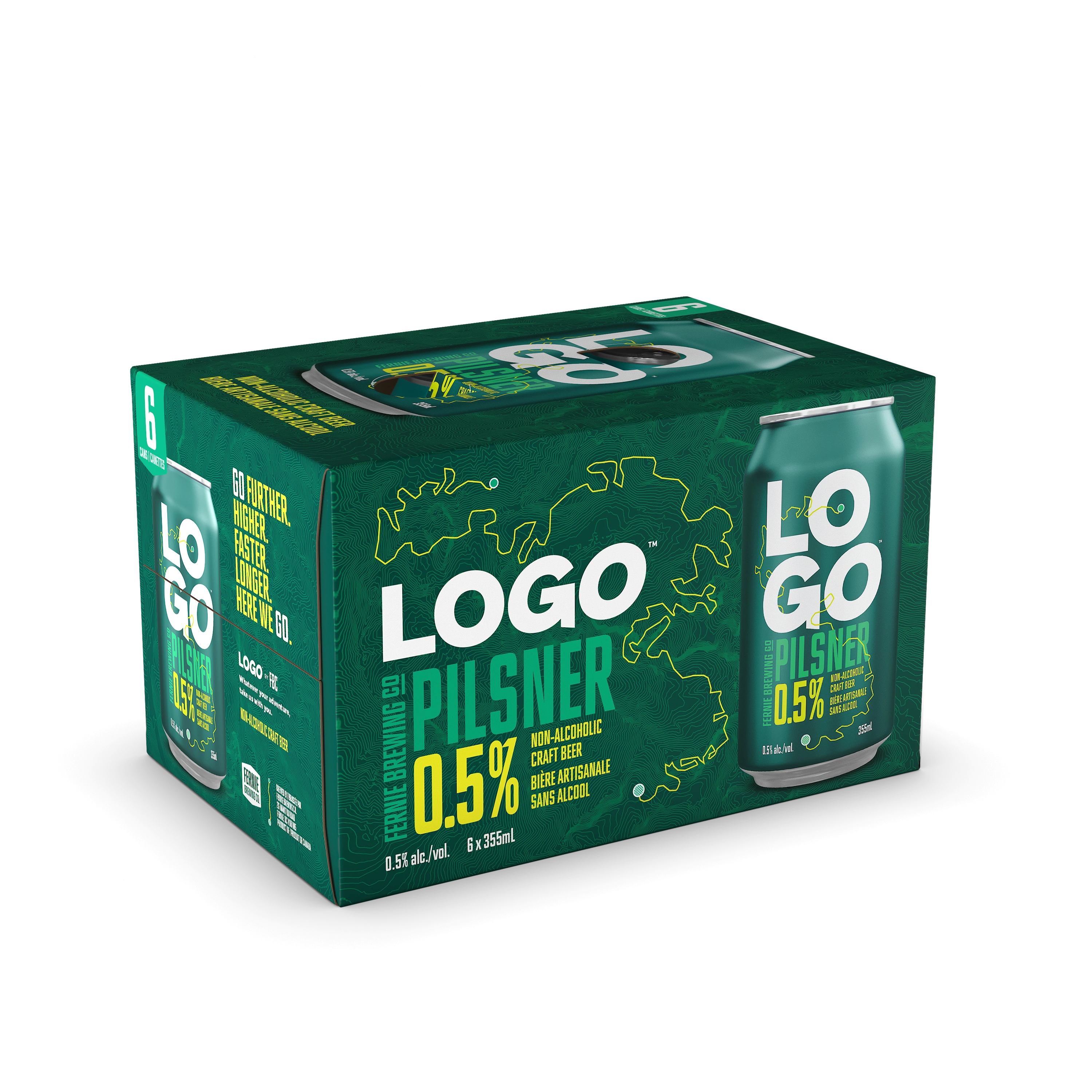 FERNIE LOGO NON ALC PILSNER 355ML 6PK CAN @ Kelowna [1048775]