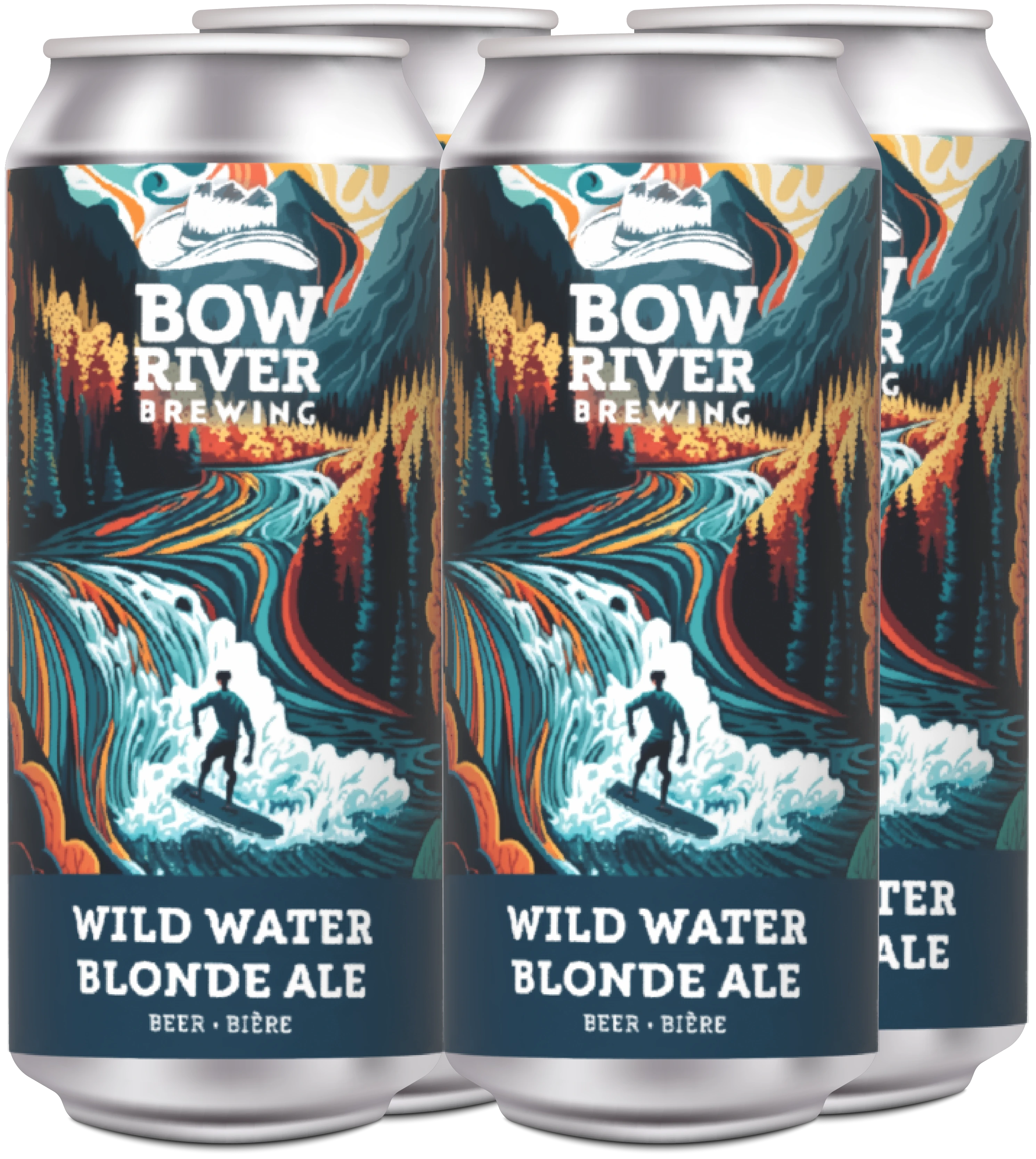 BOW RIVER WILD WATER BLONDE 473ML 4PK CAN