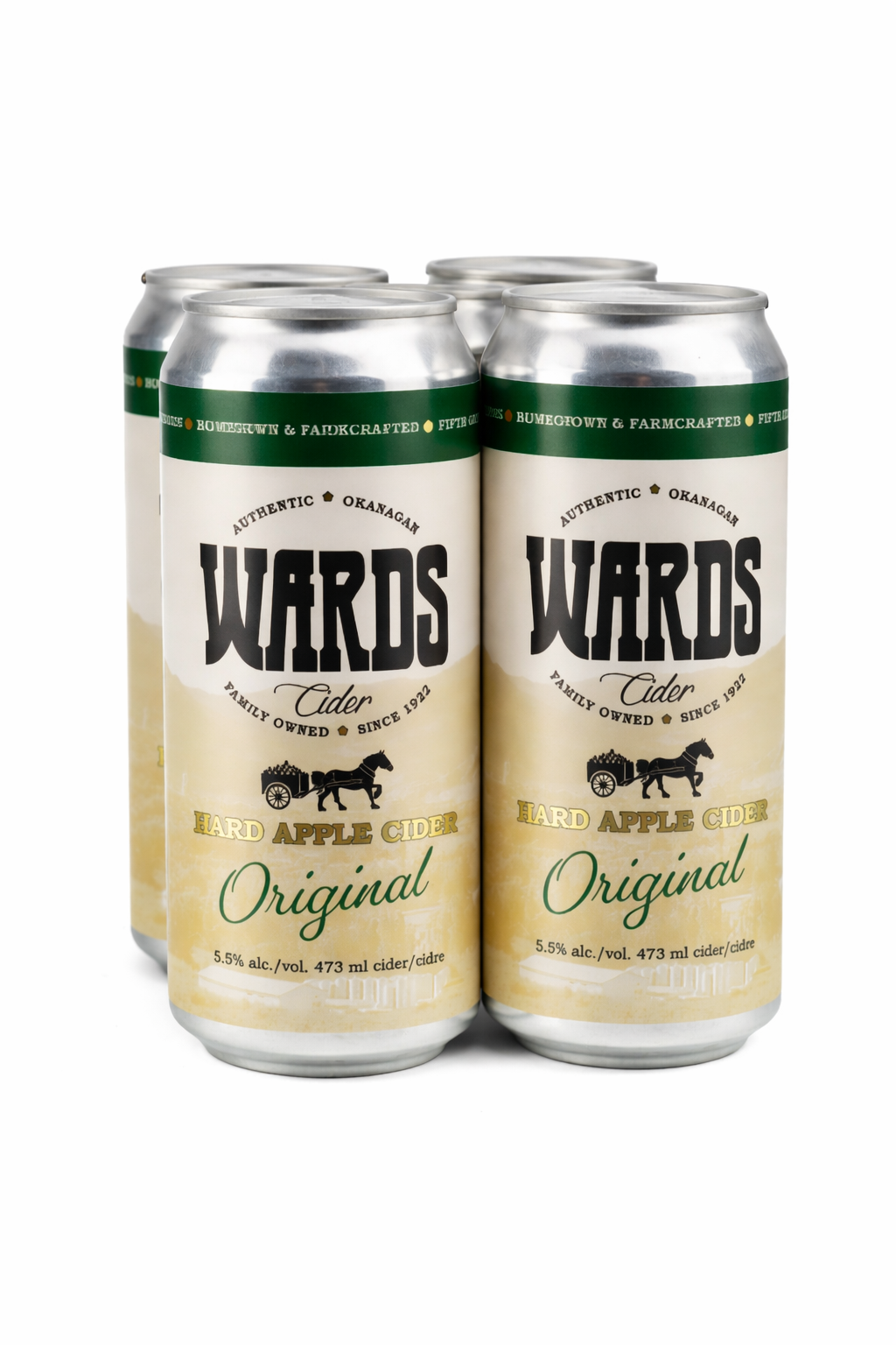 WARDS ORIGINAL APPLE CIDER 473ML 4PK CAN