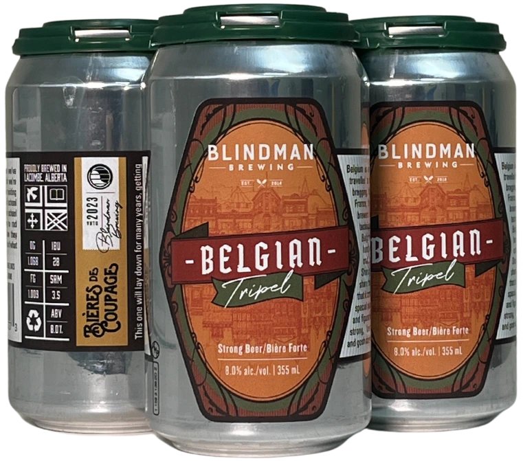 BLINDMAN BELGIAN TRIPEL 355ML 4PK CAN