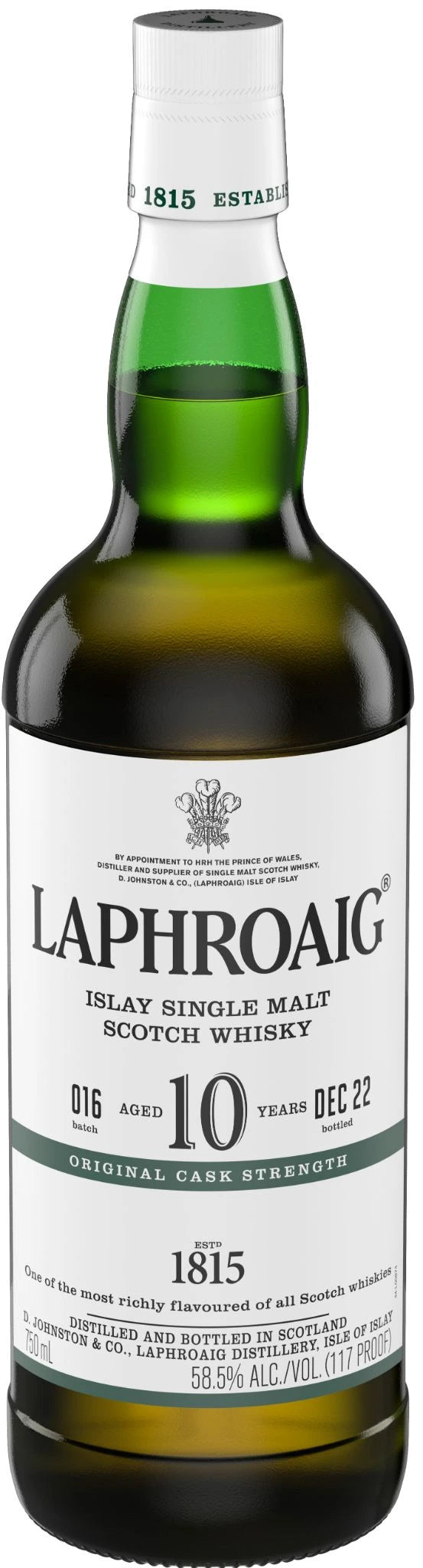 LAPHROAIG 10YR CASK STRENGTH B16 ISLAY SINGLE MALT 750ML