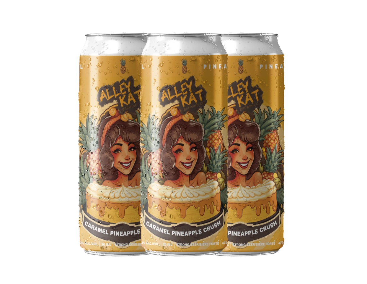 ALLEY KAT CARAMEL PINEAPPLE CRUSH BROWN ALE 473ML 4PK CAN