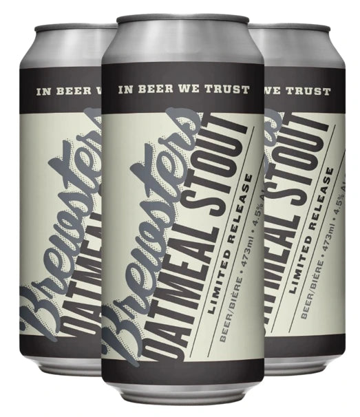 BREWSTERS OATMEAL STOUT 473ML 4PK CAN