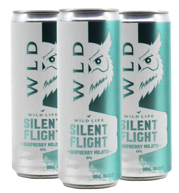WILD LIFE SILENT FLIGHT RASPBERRY MOJITO 0% 355ML 4PK CAN