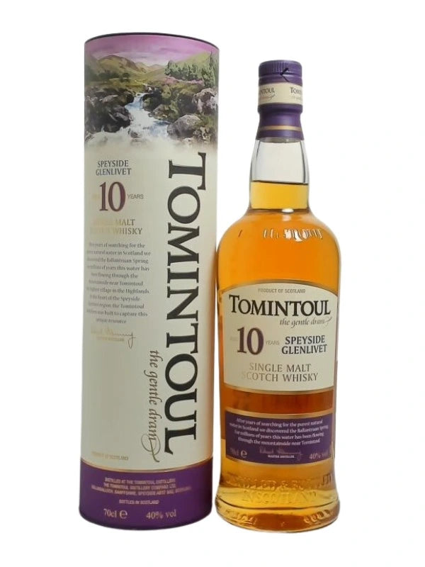 TOMINTOUL 10YR OLD SPEYSIDE GLENLIVET SINGLE MALT 700ML