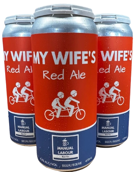 MANUAL LABOUR MY WIFES RED ALE 473ML 4PK CAN