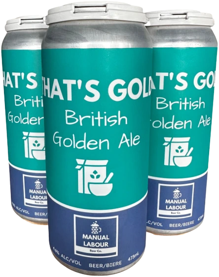 MANUAL LABOUR THATS GOLD BRITISH GOLDEN ALE 473ML 4PK CAN