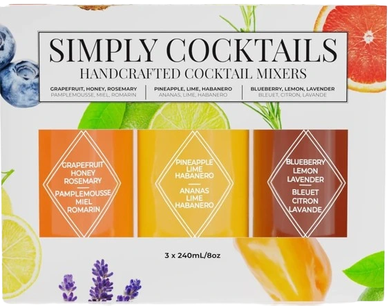 SIMPLY COCKTAILS HOLIDAY MIXER 240ML 3PK