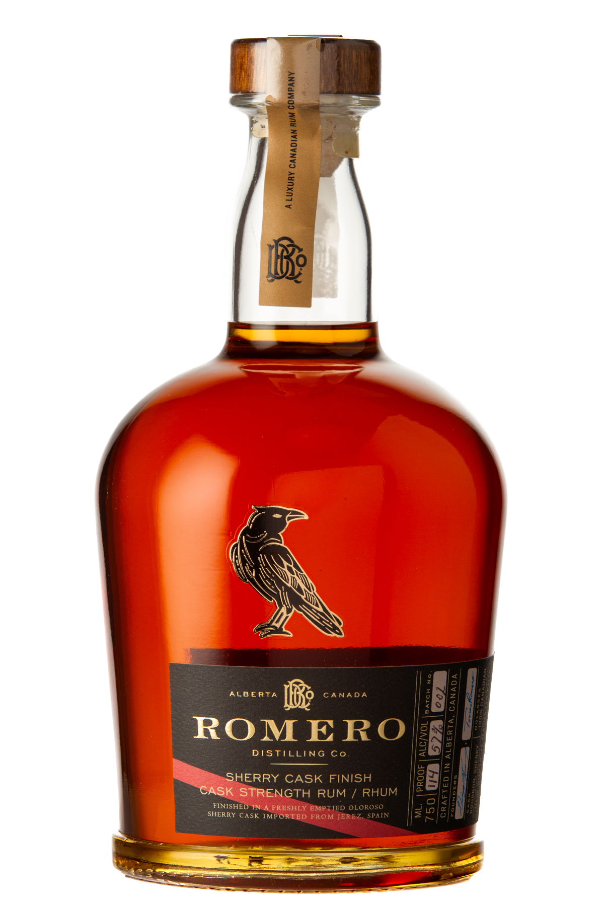 ROMERO SHERRY CASK FINISH CASK STRENGTH RUM 750ML
