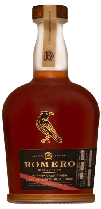 ROMERO SHERRY CASK FINISH CASK STRENGTH RUM 750ML