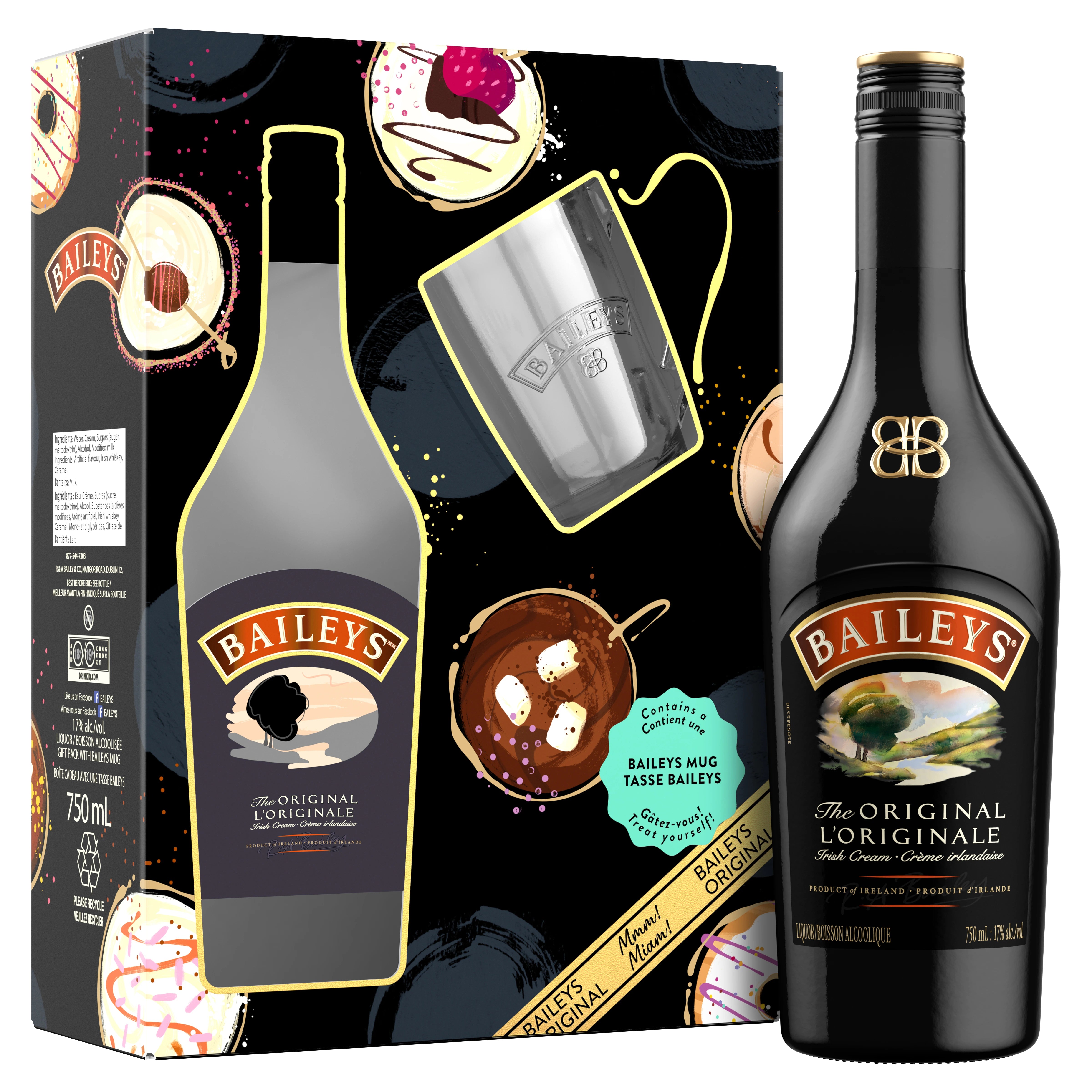 BAILEYS LIQUEUR HOT CHOCOLATE MUG PACK 750ML