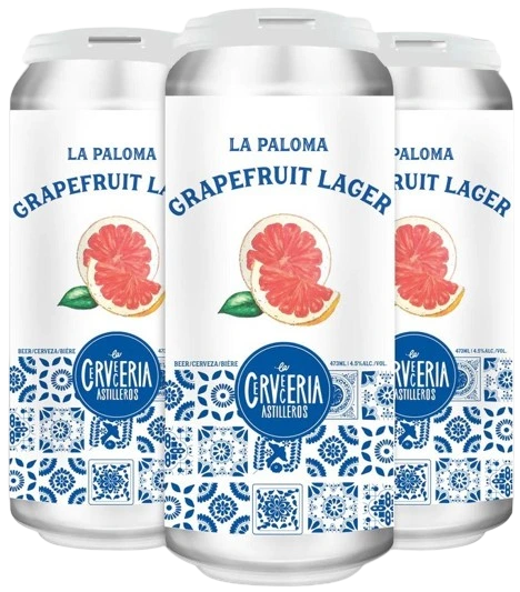 LA CERVECERIA LA ROSADA GRAPEFRUIT LAGER 473ML 4PK CAN