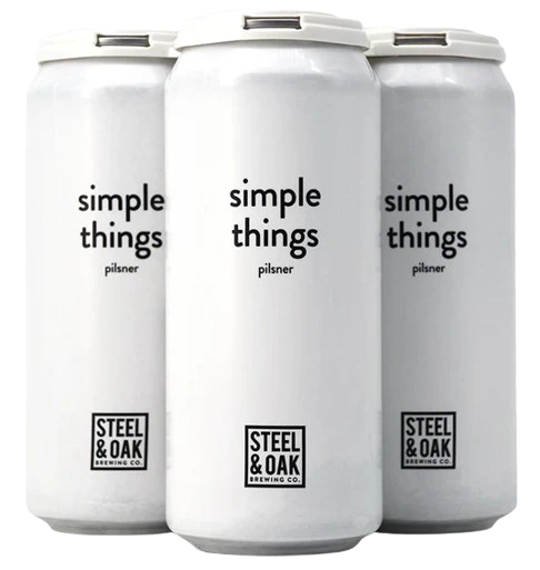 STEEL & OAK SIMPLE THINGS PILSNER 473ML 4PK CAN