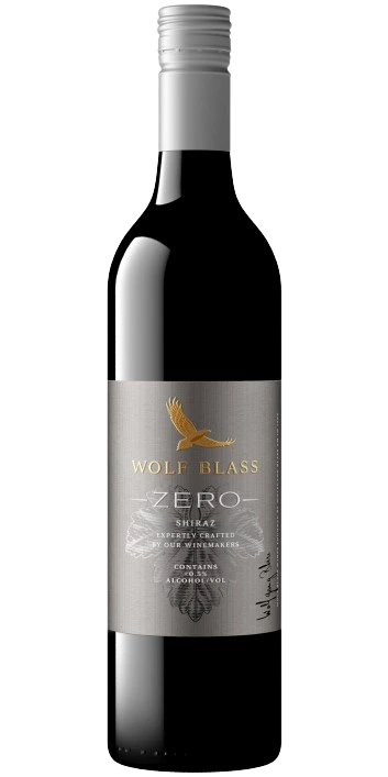 WOLF BLASS ZERO SHIRAZ NON ALC WINE 750ML
