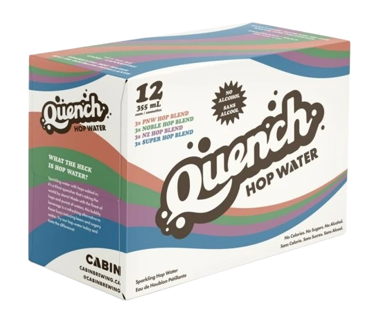 CABIN QUENCH HOP WATER NON ALC MIXED PACK 355ML 12PK CAN