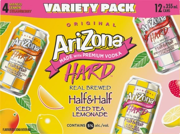 ARIZONA HARD HALF & HALF MIXER PACK 355ML 12PK CAN