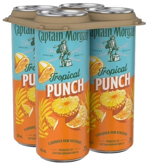 CAPTAIN MORGAN TROPICAL PUNCH 355ML 4PK CAN @ Kelowna [1051011]