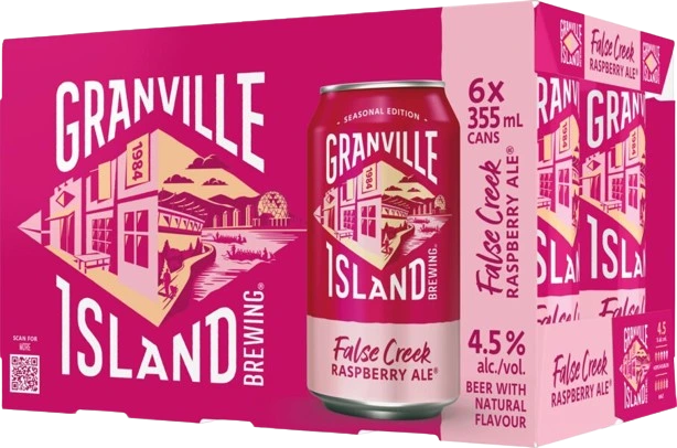 GRANVILLE ISLAND FALSE CREEK RASPBERRY ALE 355ML 6PK CAN