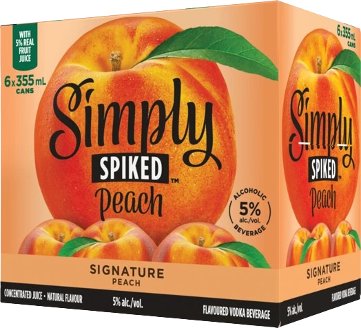 SIMPLY SPIKED SIGNATURE PEACH 355ML 6PK CAN