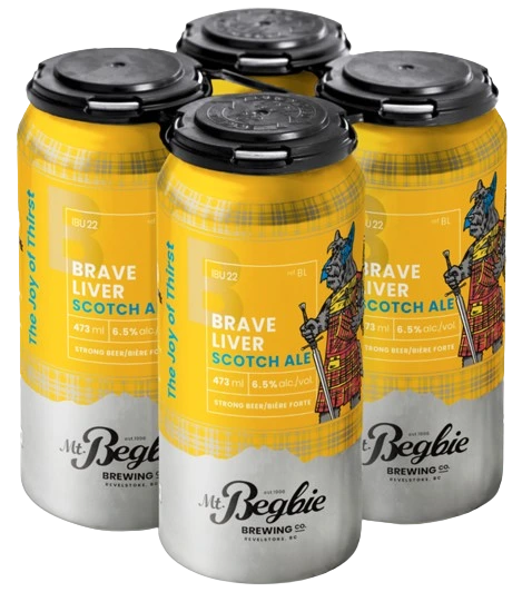 MT BEGBIE BRAVE LIVER SCOTCH ALE 473ML 4PK CAN