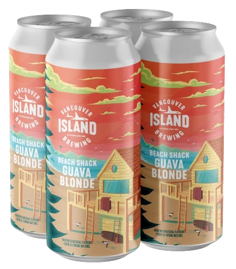 VANCOUVER ISLAND BEACH SHACK GUAVA BLONDE 473ML 4PK CAN