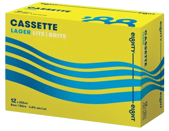 88 CASSETTE LAGER 355ML 12PK CAN