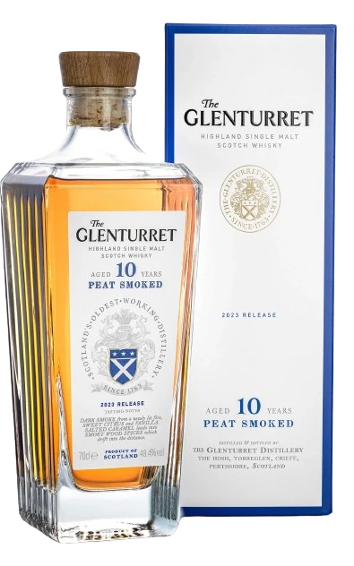 GLENTURRET 10YR PEAT SMOKED HIGHLAND SINGLE MALT 700ML
