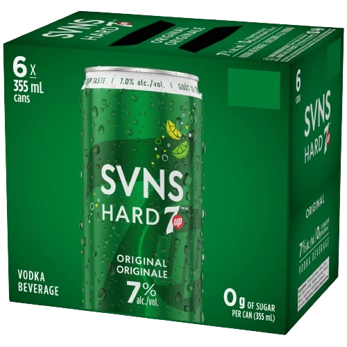 SVNS HARD 7UP ORIGINAL 355ML 6PK CAN