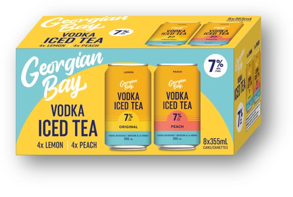 GEORGIAN BAY VODKA ICED TEA MIXER 355ML 8PK CAN