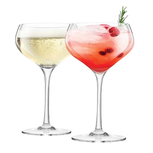 FINAL TOUCH COUPE LEAD FREE CRYSTAL GLASSES 2PK