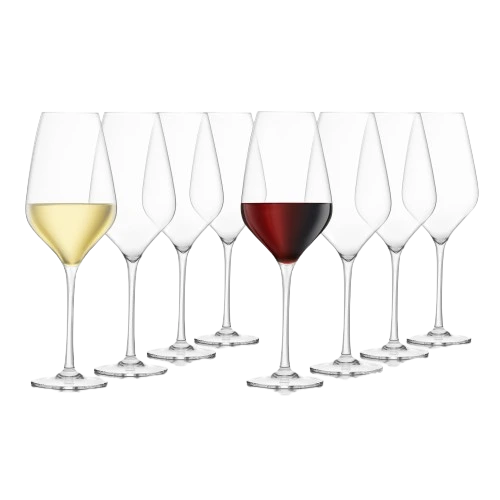 FINAL TOUCH EVERYDAY LEAD FREE CRYSTAL WINE GLASSES 8PK @ Signal Hill [1051472]