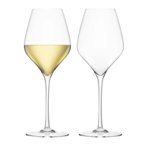 FINAL TOUCH WHITE WINE LEAD FREE CRYSTAL GLASSES 2PK