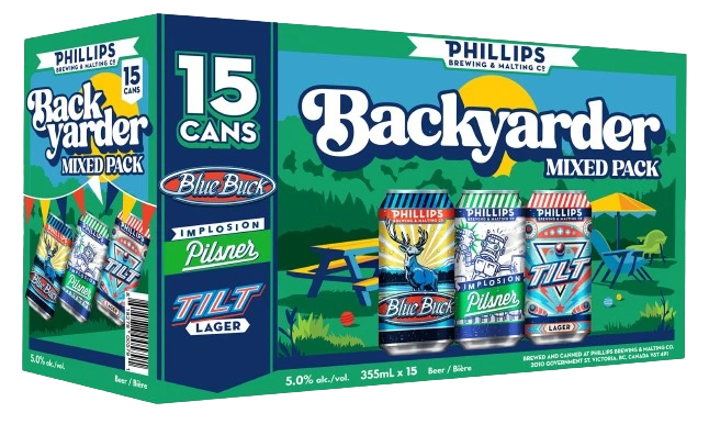 PHILLIPS BACKYARDER MIXED PACK 355ML 15PK CAN
