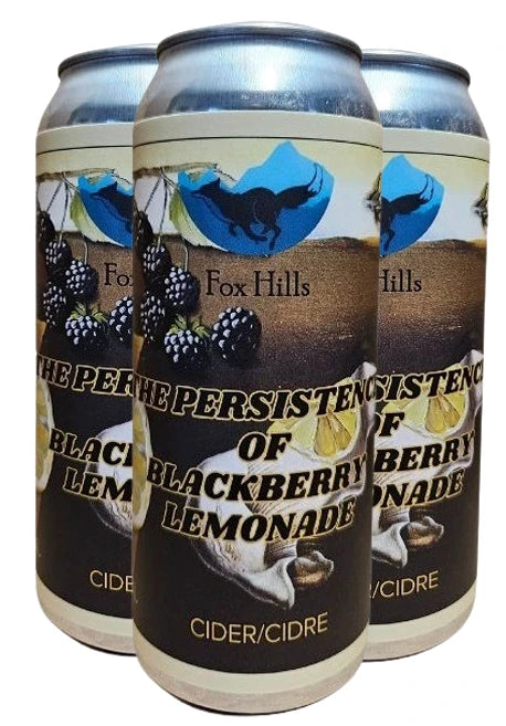 FOX HILLS BLACKBERRY LEMONADE CIDER 473ML 4PK CAN