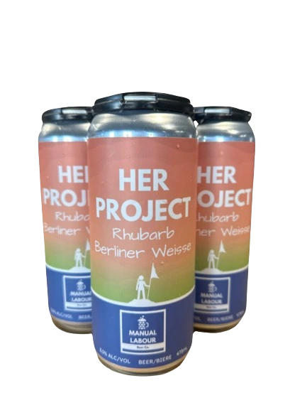 MANUAL LABOUR HER PROJECT RHUBARB BERLINER WEISSE 473ML 4PK