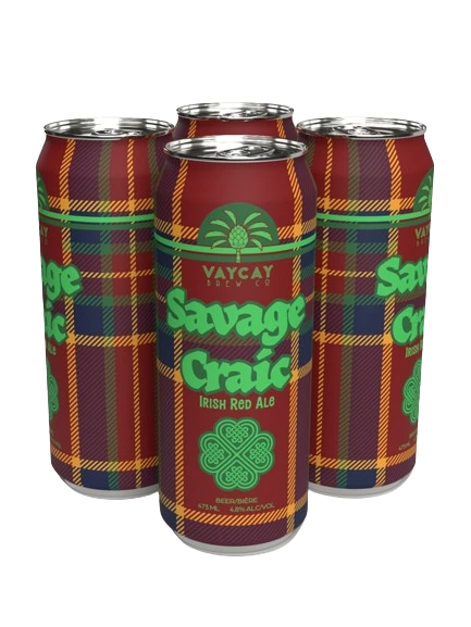 VAYCAY SAVAGE CRAIC IRISH RED ALE 473ML 4PK CAN
