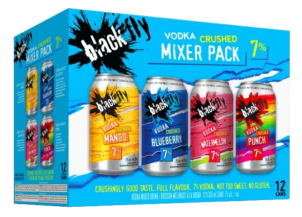 BLACK FLY VODKA CRUSHED MIXER 355ML 12PK CAN