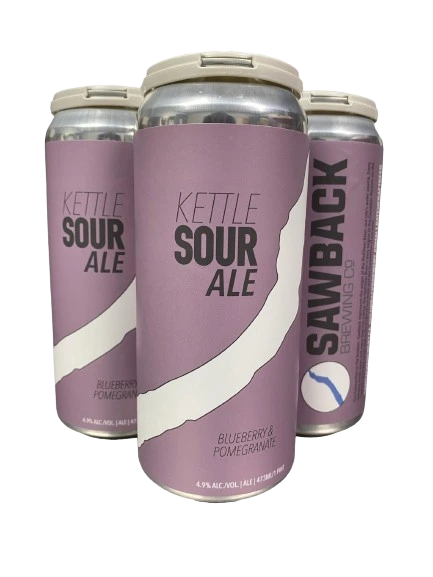 SAWBACK BLUEBERRY & POM KETTLE SOUR ALE 473ML 4PK CAN